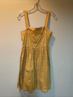 Gypsies & Moondust Yellow Polka Dot Mini Dress